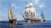 unknow artist, Seascape, boats, ships and warships. 99